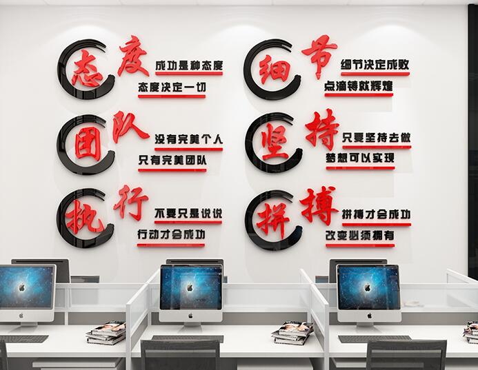 百卓網絡技術有限公司辦公室文化墻圖三