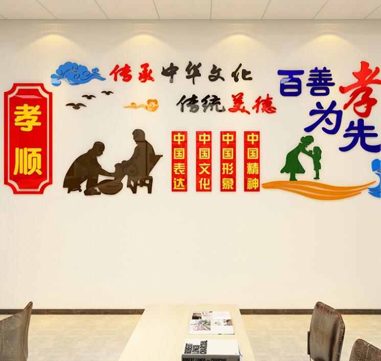 百善孝為先文化墻裝飾社區(qū)圖二