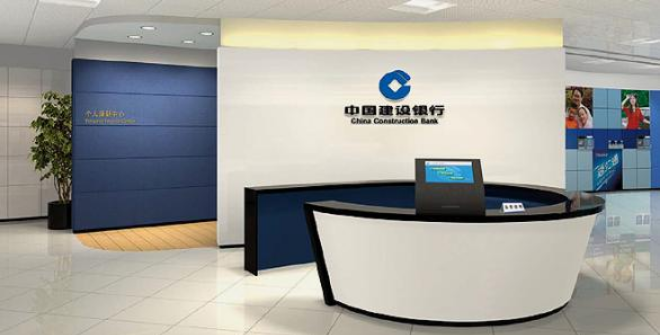 中國建設銀行背景墻效果圖