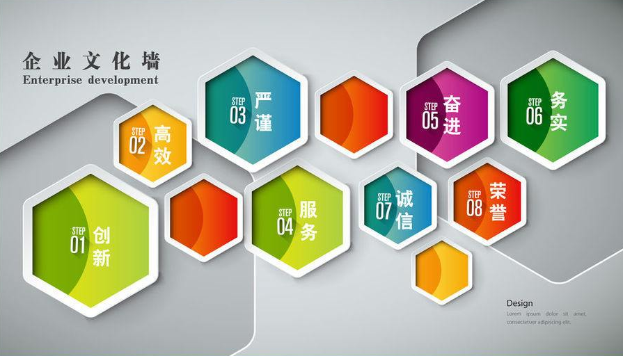 炫彩商業創意企業文化墻設計