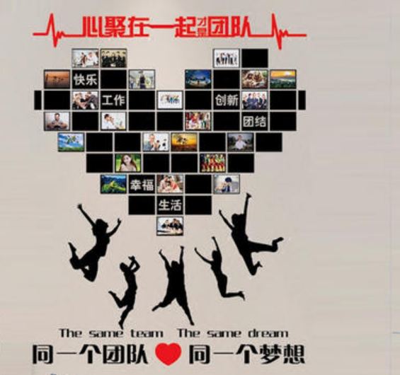 公司辦公室文化墻裝飾照片墻勵志墻