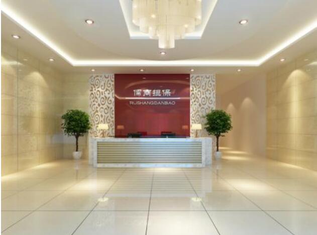 儒商擔(dān)保公司前臺形象墻設(shè)計