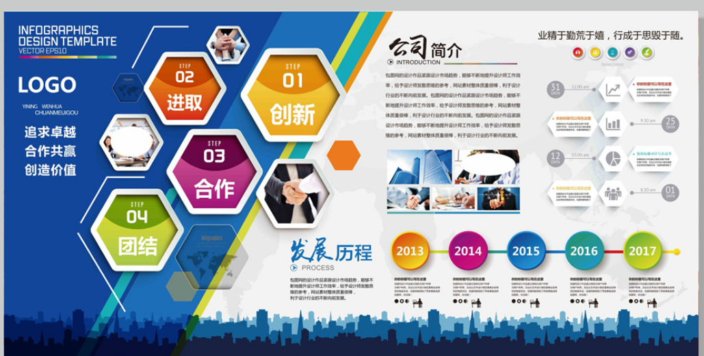 建筑企業文化墻效果圖