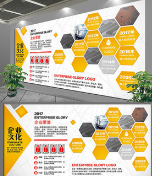 大氣企業文化墻公司簡介背景墻