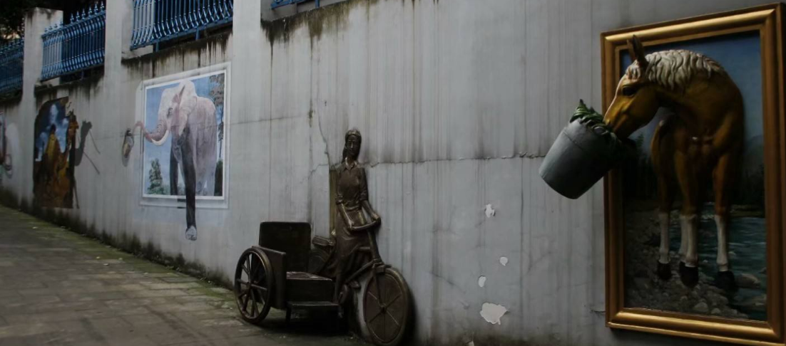 3d彩繪墻 畫面逼真栩栩如生文化墻彩繪制作