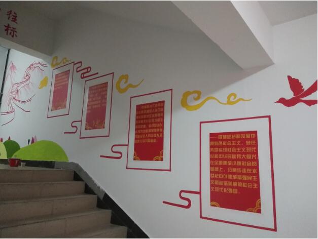 社區樓道黨建文化墻彩繪