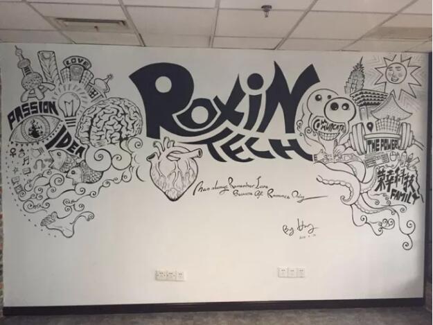 上海力博明科技發(fā)展有限公司文化墻手繪圖片