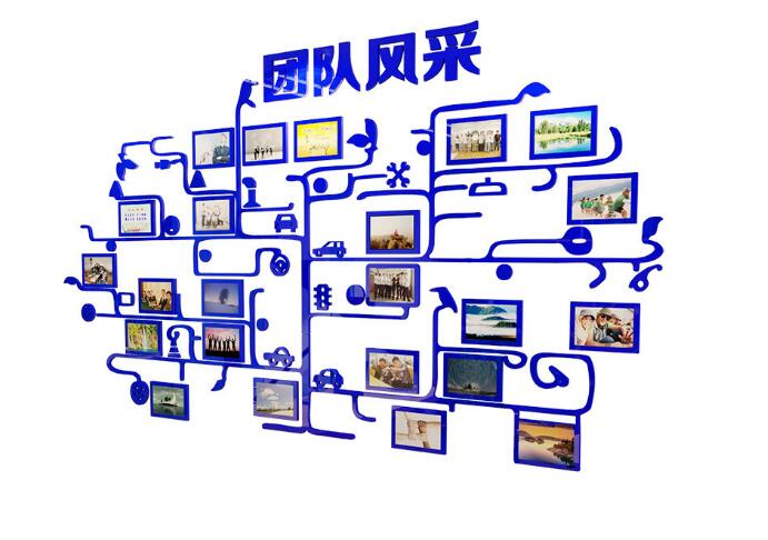 北京慧悅康國際貿易中心企業(yè)文化墻團隊創(chuàng)意設計