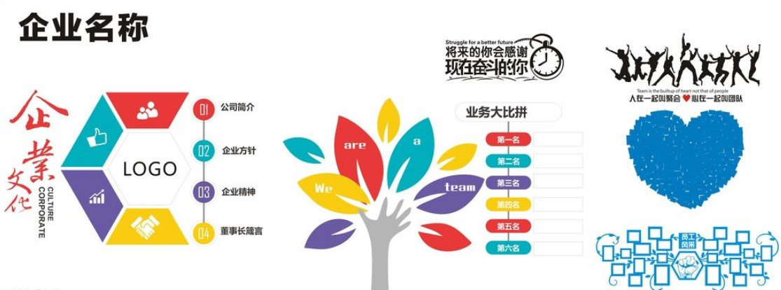 立體樹形企業(yè)照片墻文化墻設(shè)計(jì)圖片