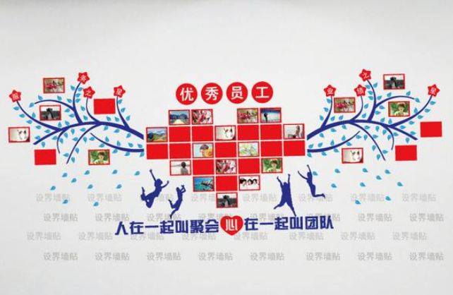 企業文化墻宣傳欄優秀員工天地團隊圖片