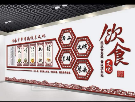酒店餐飲企業文化墻制作