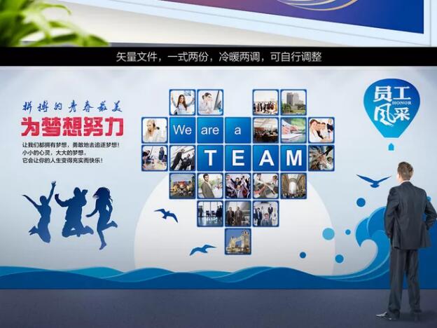 企業員工風采主題的文化墻