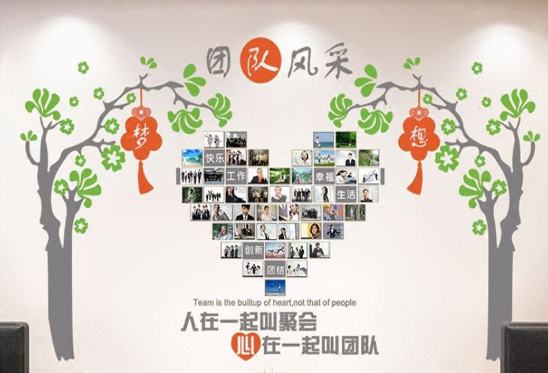 公司團隊企業文化墻學校班級圖片