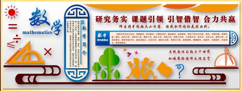 數(shù)學(xué)教研組文化墻圖片