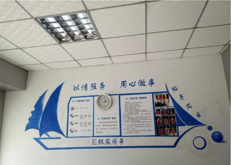 中鋒物業公司辦公室文化墻創意設計
