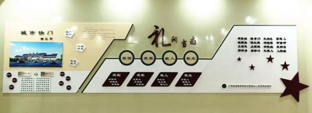收費站辦公樓文化墻圖片3