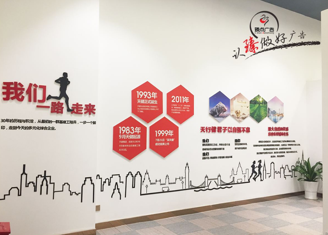 房地產立體辦公室裝飾激勵公司企業文化墻勵志制作