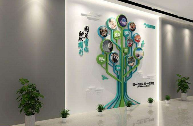輔導通用抽象大樹創(chuàng)意企業(yè)文化墻校園文化墻設計圖片