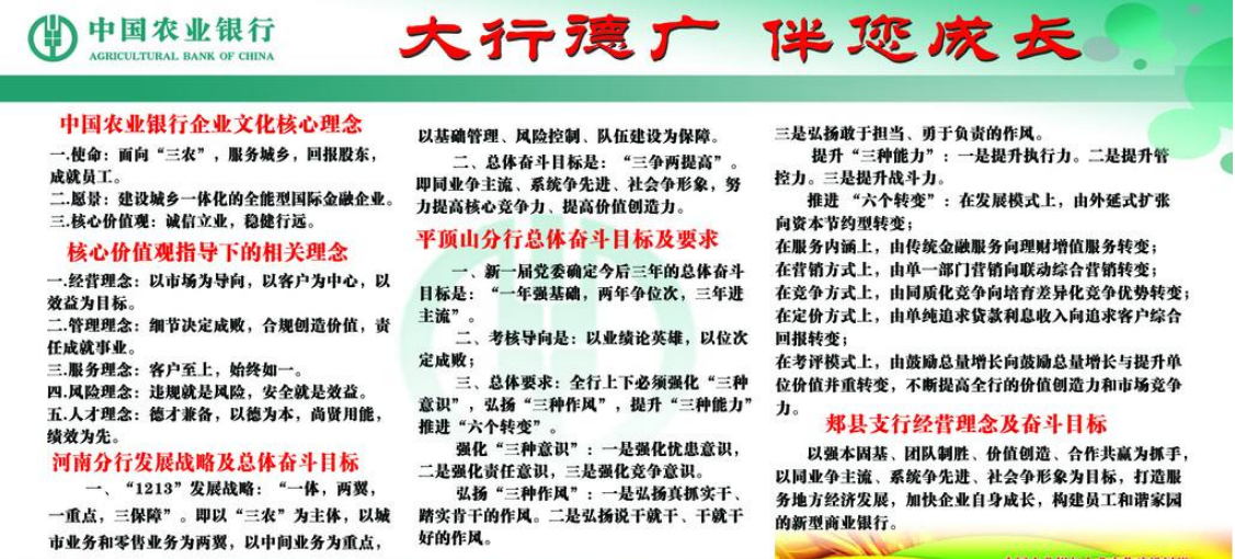 中國農(nóng)業(yè)銀行定制了優(yōu)力優(yōu)文化墻