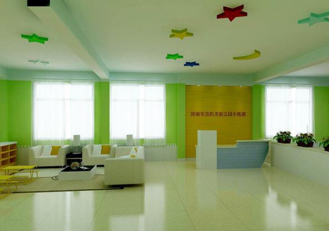幼兒園前臺形象墻效果圖模板