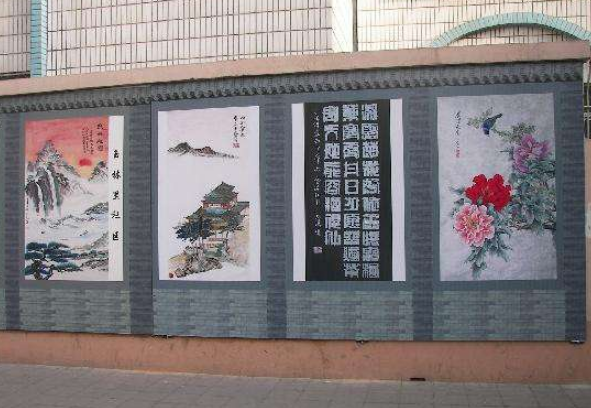 大廟鄉(xiāng)大廟居委會里的廉潔文化墻
