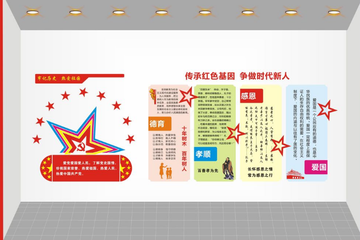 學校愛國教育文化墻設計圖