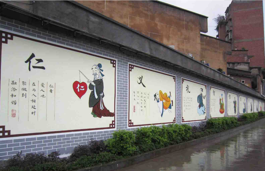 淮北校園文化墻效果圖