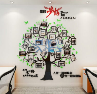 3d企業文化墻貼辦公室勵志墻貼畫裝飾公司團隊創意