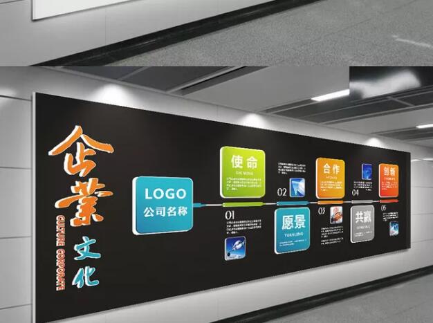 青島天海工業(yè)有限公司企業(yè)文化墻設計模板