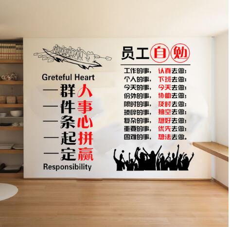 logo設計公司辦公室勵志文化墻設計制作的主題
