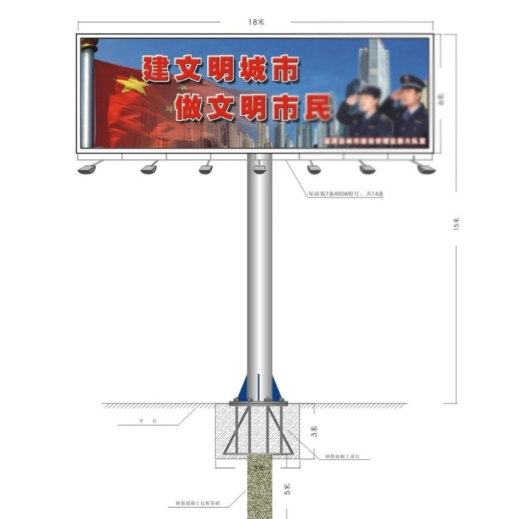 廣告牌設計效果圖吸引人的門頭設計圖片