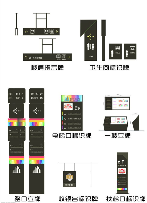 商場導視系統(tǒng) 標識設計制作