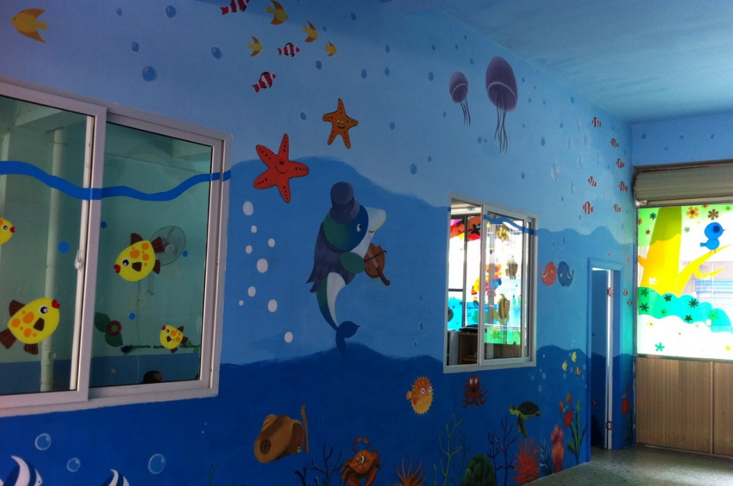 幼兒園墻面彩繪微博或改期制作