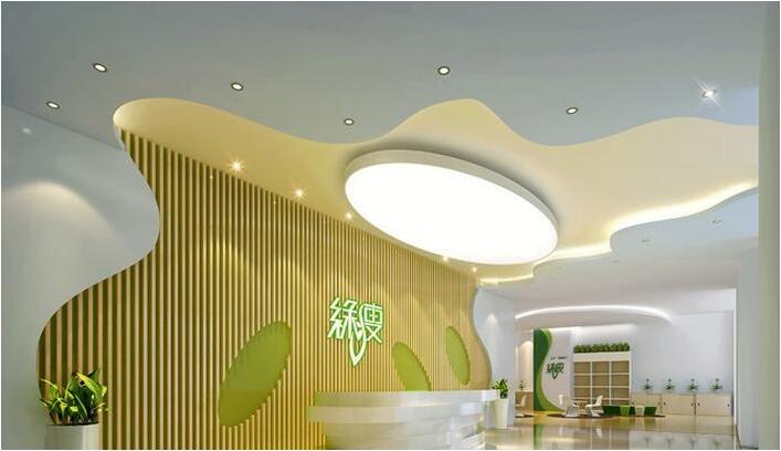 綠瘦美容院背景墻制作