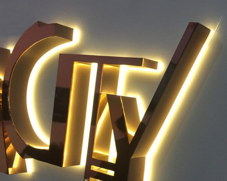 背發(fā)光字 電鍍鈦金字