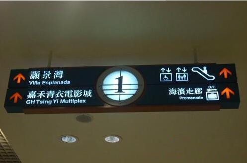 藍天百貨商場導視牌制作效果圖