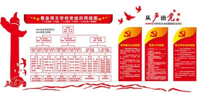 3d黨建背景墻 黨建文化展廳