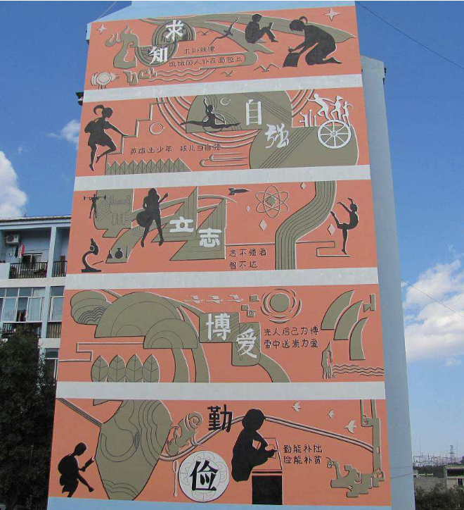 華坪第二中學校園文化墻