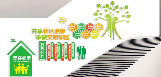 社區走廊文化墻圖片