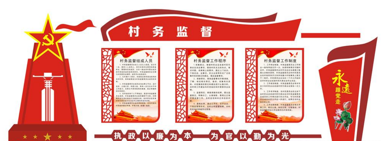 大氣黨建廉政文化墻展板