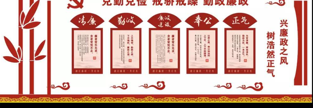 古典黨建文化墻廉政文化墻