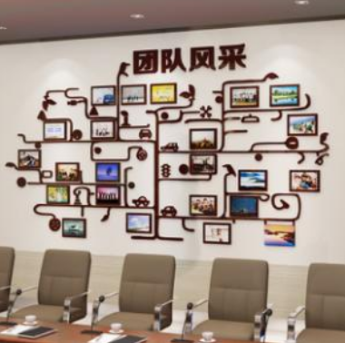 企業文化墻設計公司簡介創意辦公室文化長廊