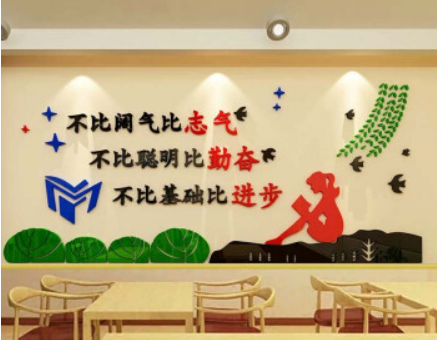 校園勵(lì)志標(biāo)語3d立體貼畫學(xué)校班級(jí)文化墻