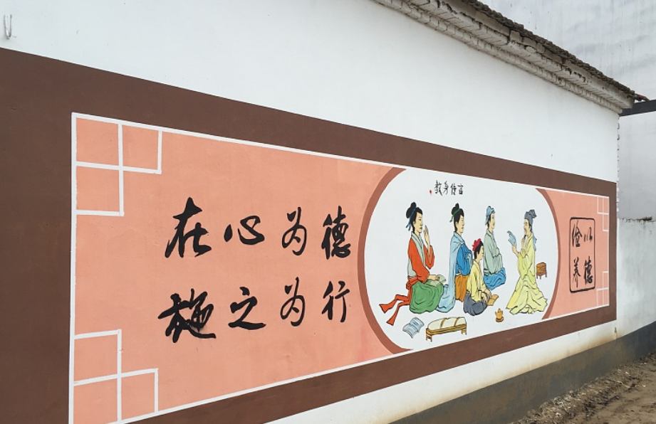 上海鄉村文化墻彩繪圖片