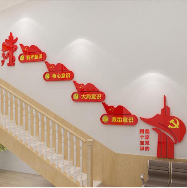 黨建社區樓梯文化墻設計