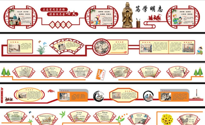 文化墻設計,校園文化長廊