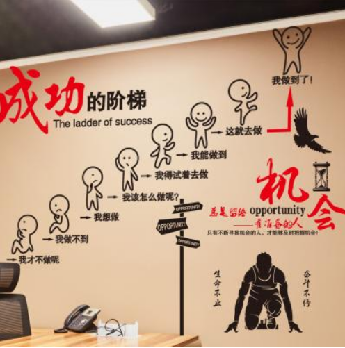 公司辦公室企業會議室文化墻上裝飾布置勵志標語3d立體墻