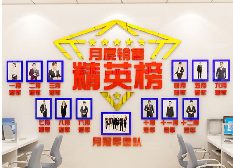 公司標語企業文化墻裝飾字畫辦公室墻面布置3d亞克力字畫貼