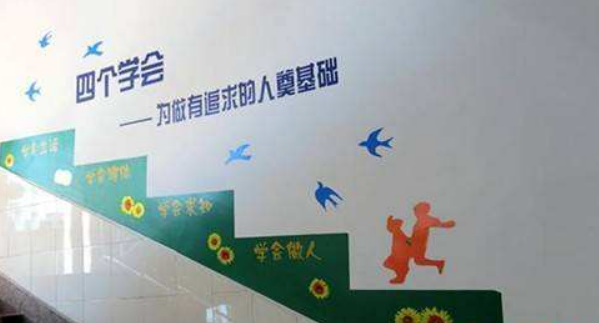 學校樓梯文化墻設計圖