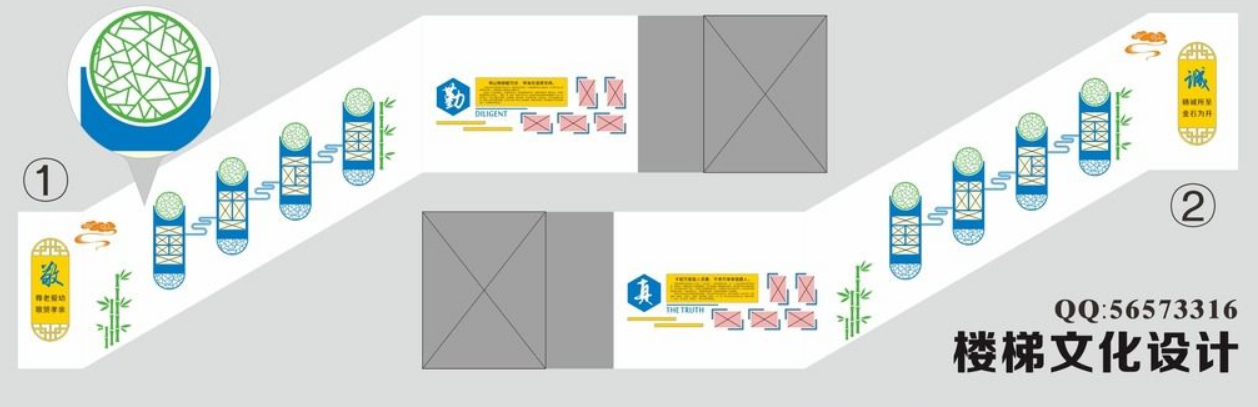 樓梯文化墻設計圖